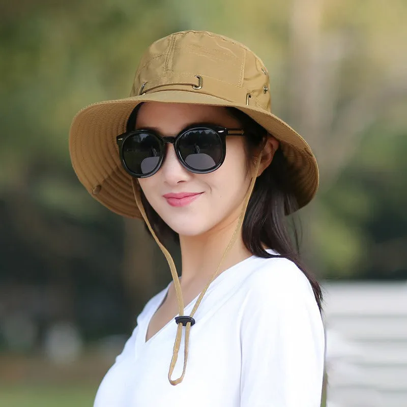 Waterproof Bucket Hat Summer Women Hat Outdoor Fishing Sun Hat