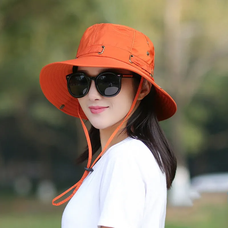 Waterproof Bucket Hat Summer Women Hat Outdoor Fishing Sun Hat