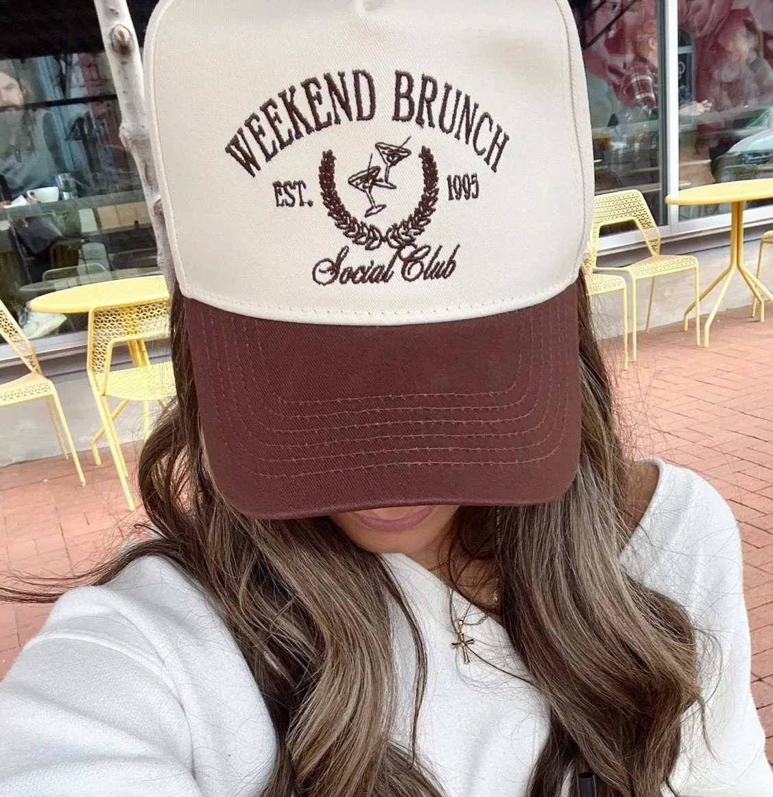 Weekend Brunch Club - Brown Vintage Trucker Hat