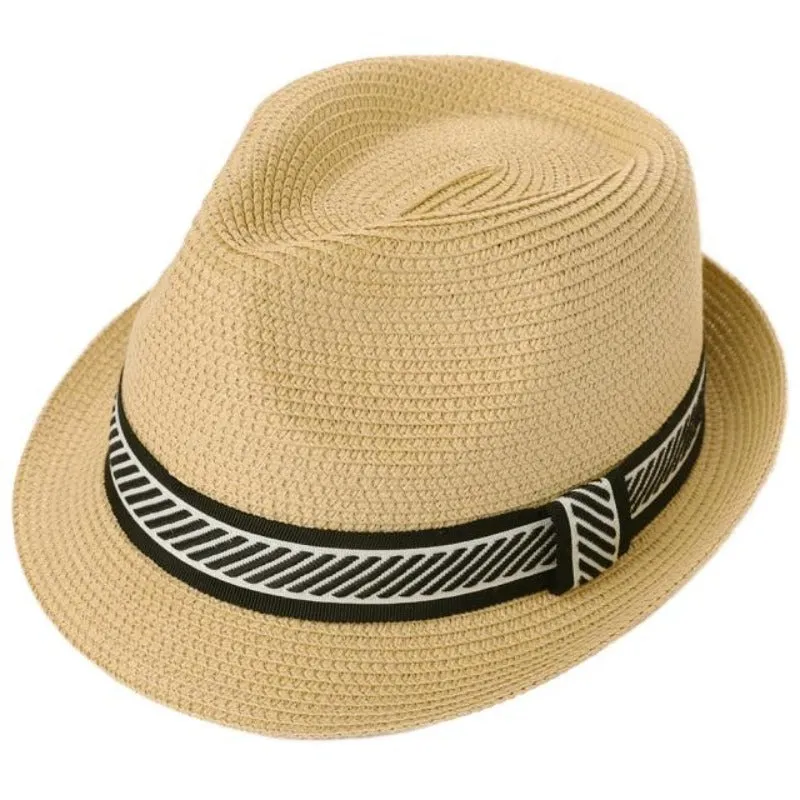 Wide Brim Summer Straw Fedora Beach Hat