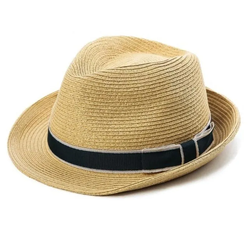 Wide Brim Summer Straw Fedora Beach Hat