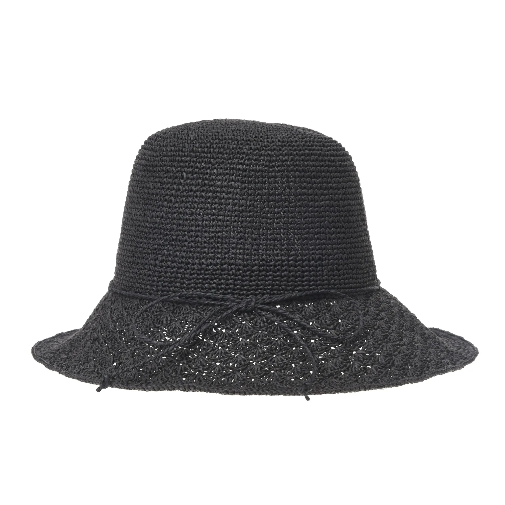 Women Flanging Straw Sun Hat Bocassi Summer Bowler Beach Cap SL8987