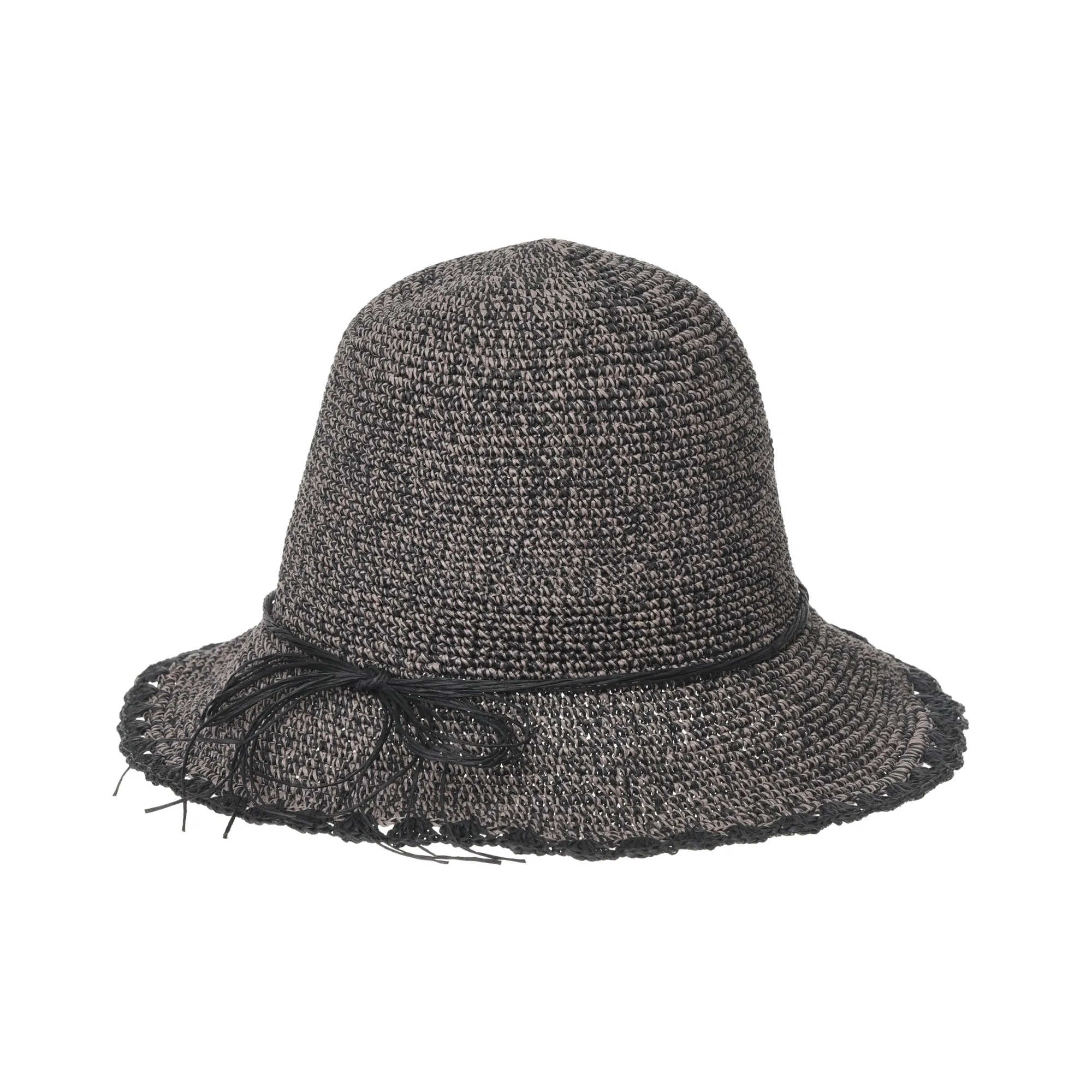 Women Flanging Straw Sun Hat Bocassi Summer Bowler Beach Cap SL8988