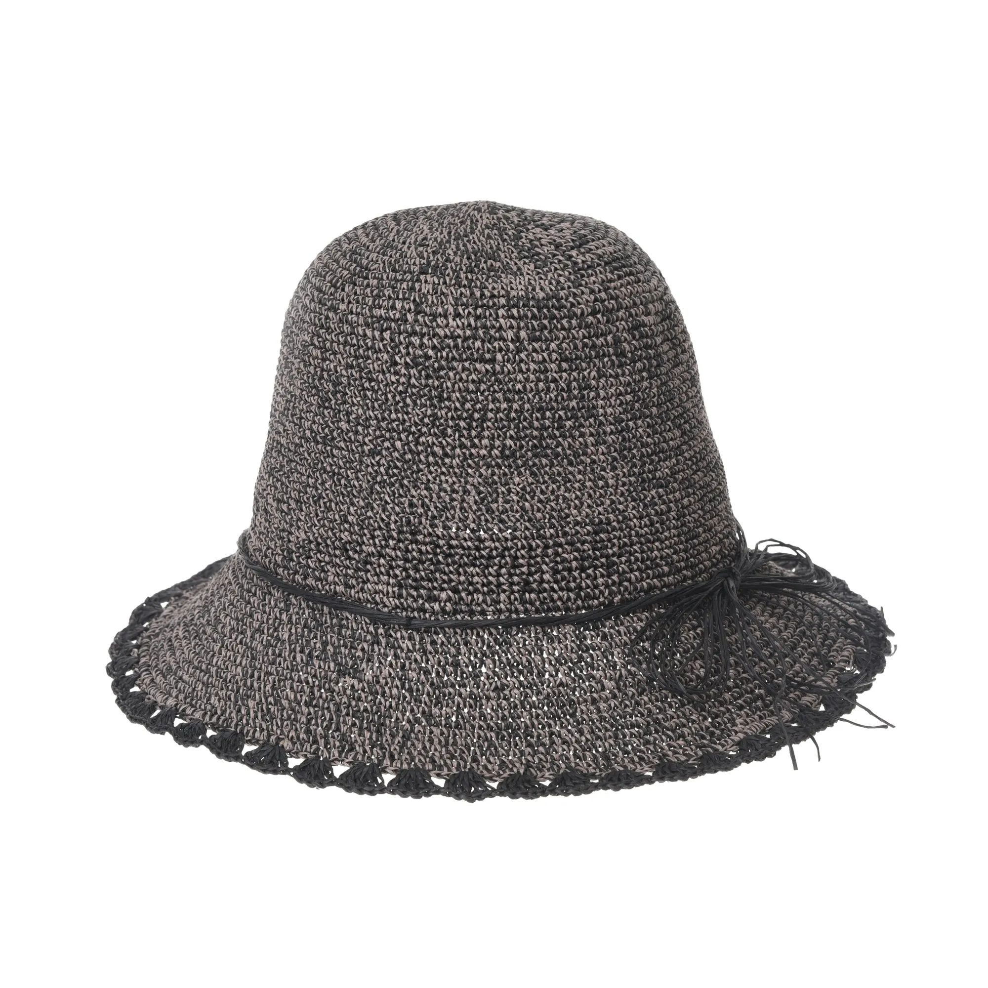 Women Flanging Straw Sun Hat Bocassi Summer Bowler Beach Cap SL8988