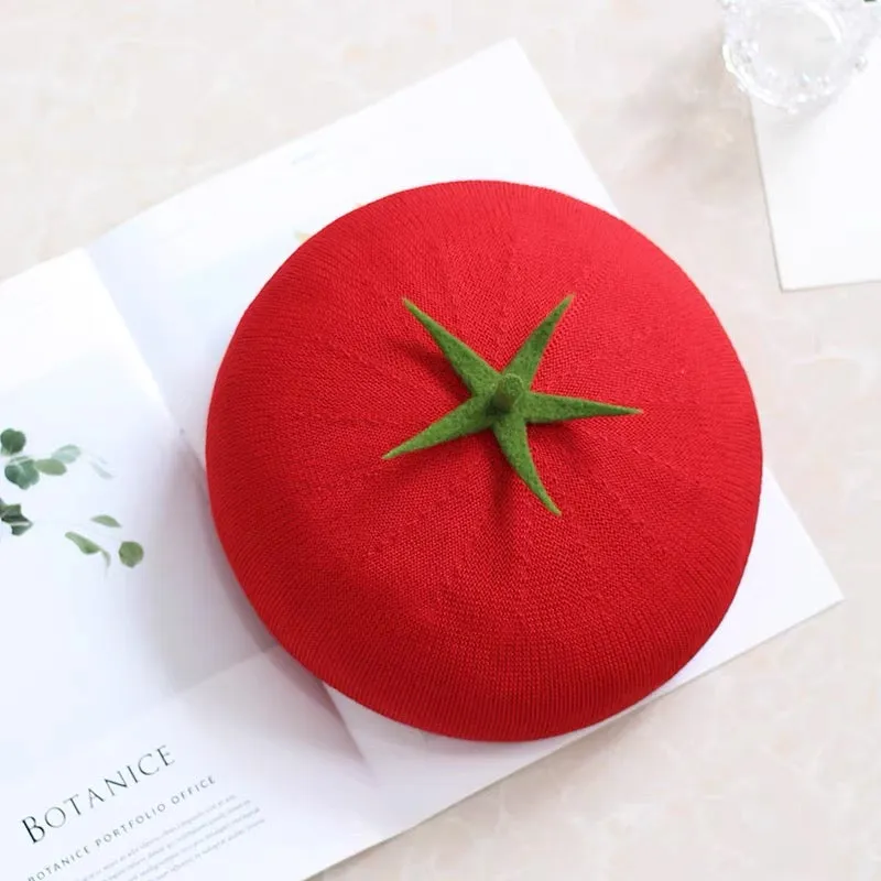 Women Kid Tomato Berets Hat