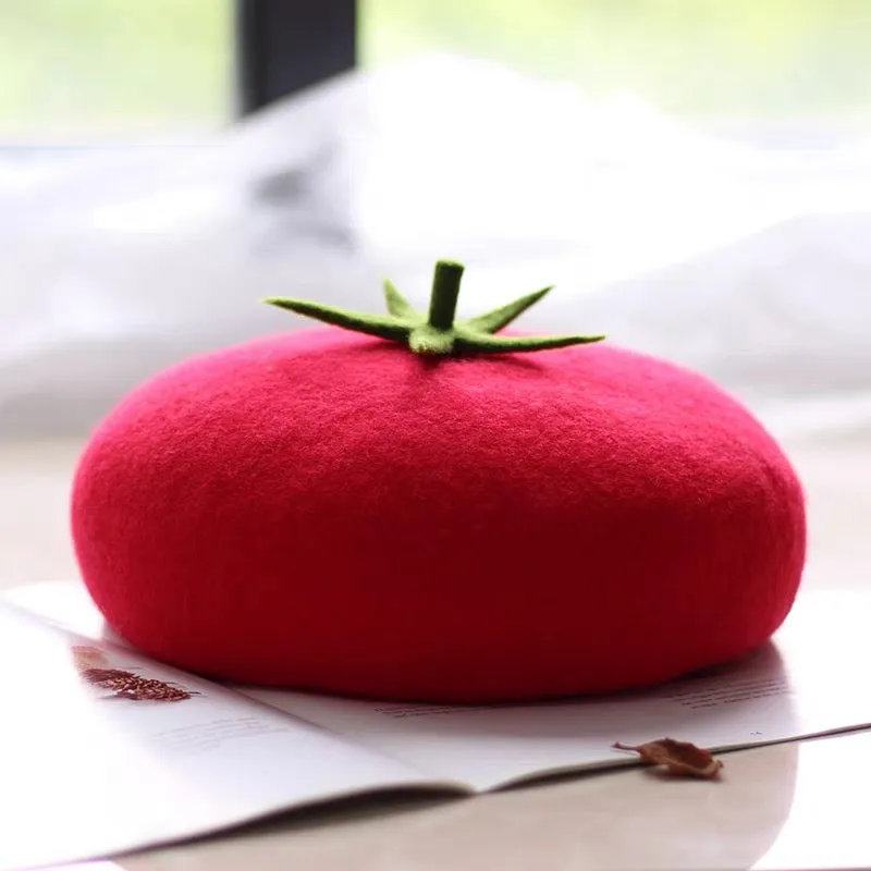 Women Kid Tomato Berets Hat