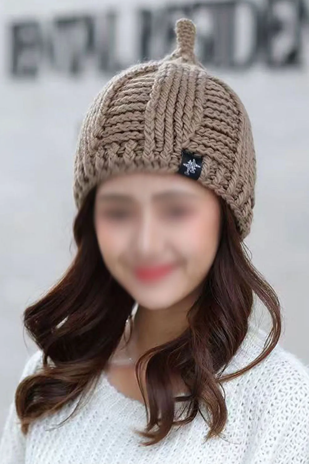 Women Pacifying Stretchable Lovely Knitted Winter Beret Cap - WBH113391