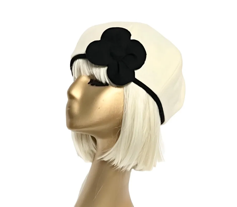 Wool Beret Flower