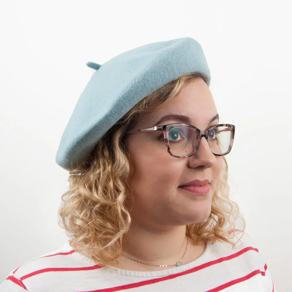 Wool Beret - Light Blue