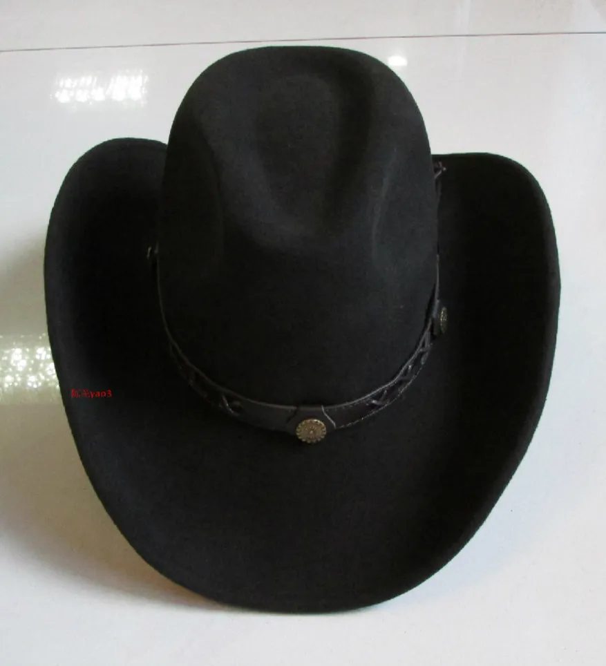 Wool Bowler Hat / Male Fedoras Cowboy Cap / Wide Brim Men's Rock Fashion / Rave outfits