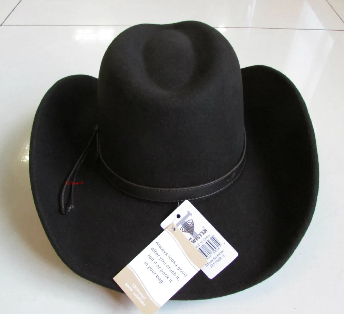 Wool Bowler Hat / Male Fedoras Cowboy Cap / Wide Brim Men's Rock Fashion / Rave outfits