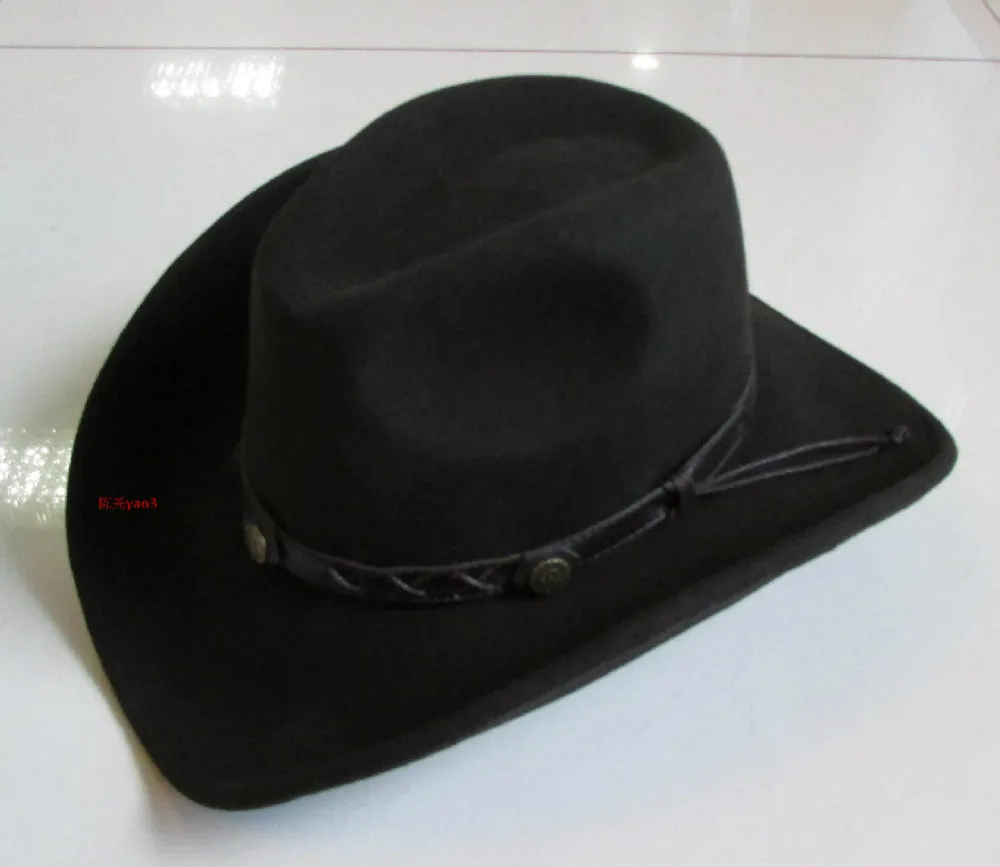 Wool Bowler Hat / Male Fedoras Cowboy Cap / Wide Brim Men's Rock Fashion / Rave outfits