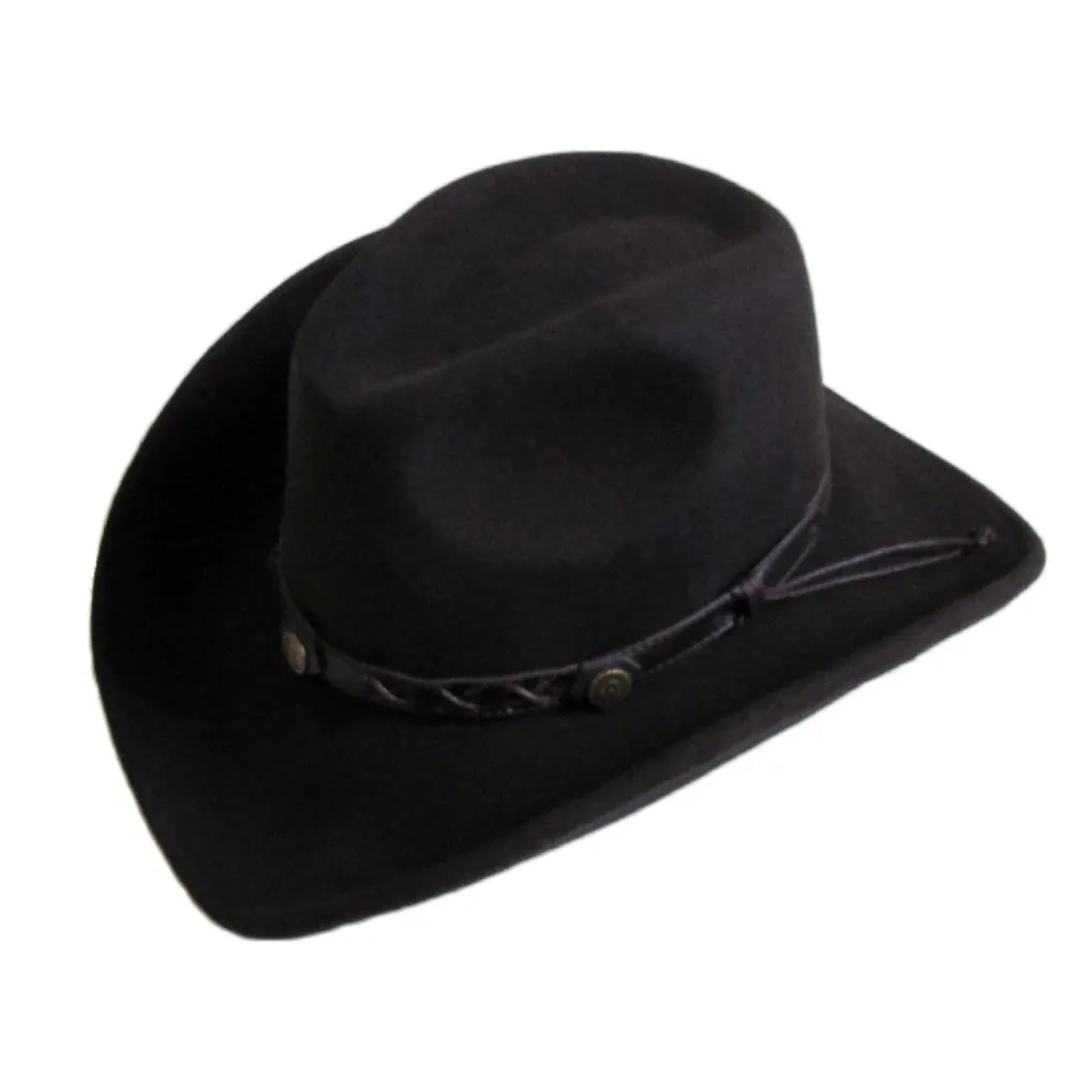 Wool Bowler Hat / Male Fedoras Cowboy Cap / Wide Brim Men's Rock Fashion / Rave outfits