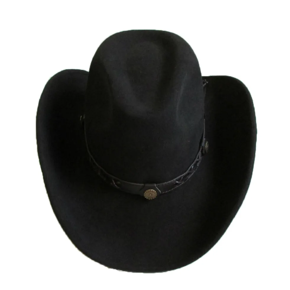 Wool Bowler Hat / Male Fedoras Cowboy Cap / Wide Brim Men's Rock Fashion / Rave outfits